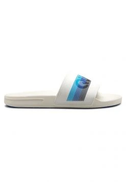 Quiksilver RIVI WORDMARK - Sandales De Bain - White/white/blue -Quiksilver Soldes Magasin 018eab2aa2504186a9f9c113124b3c12