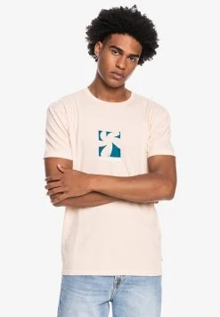 Quiksilver BIG ISLAND - T-shirt Imprimé - Almond Cream