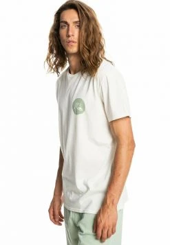 Quiksilver BE STILL MANCHES COURTES - T-shirt Imprimé - Antique White -Quiksilver Soldes Magasin 032e5a828aca44e9bab21a5642d1a7d4