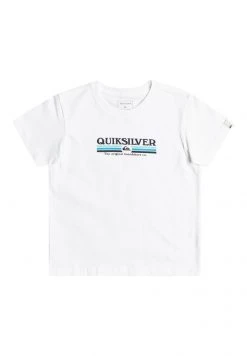 Quiksilver LINED UP - T-shirt Imprimé - White