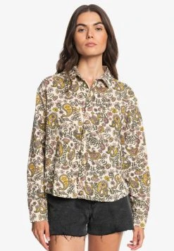 Quiksilver PAISLEY PARK - T-shirt à Manches Longues - Macadamia Paisley Park