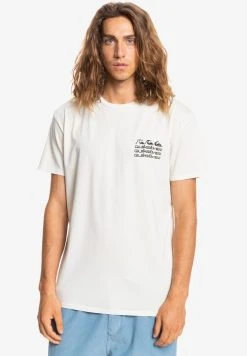 Quiksilver SURF LEGENDS - T-shirt Imprimé - Antique White