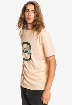 Quiksilver UP RISE - T-shirt Imprimé - Almond Cream -Quiksilver Soldes Magasin 2011f375b0634ecb9326e8697c94166d
