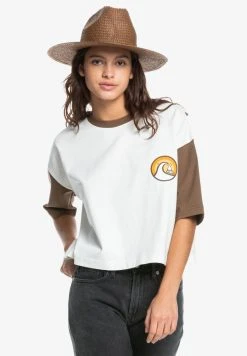Quiksilver VINTAGE CAMISETA DE MANGA - T-shirt Imprimé - Teak