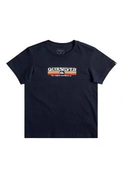 Quiksilver LINED UP - T-shirt Imprimé - Dark Blue