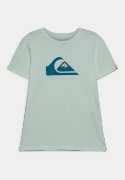 Quiksilver COMP LOGO - T-shirt Imprimé - Blue Glass