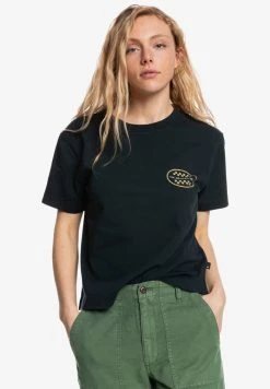 Quiksilver MANCHES COURTES - T-shirt Imprimé - Black