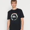 Quiksilver UP RISE - T-shirt Imprimé - Black