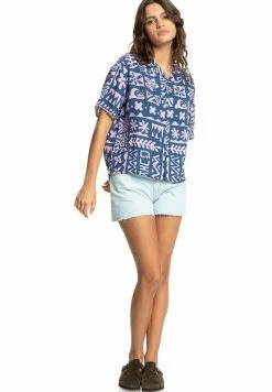 Quiksilver SUNNY RIDE - Chemisier - Tropical Trip Vintage Indigo -Quiksilver Soldes Magasin 490f2d71803540c5a75c982830a6444e