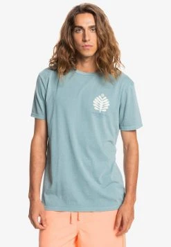 Quiksilver PROMOTE THE STOKE - T-shirt Imprimé - Sea Pine