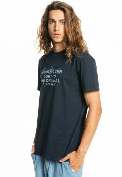 Quiksilver FEEDING LINE MANCHES COURTES - T-shirt Imprimé - Navy Blazer -Quiksilver Soldes Magasin 5dfda1defeb446aabbd24e12ac82b195