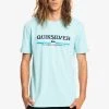 Quiksilver LINED UP - T-shirt Imprimé - Blue