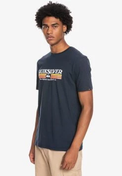 Quiksilver LINED UP - T-shirt Imprimé - Navy Blazer -Quiksilver Soldes Magasin 64aee2964c4b4ff9a26eeab2db86cec4