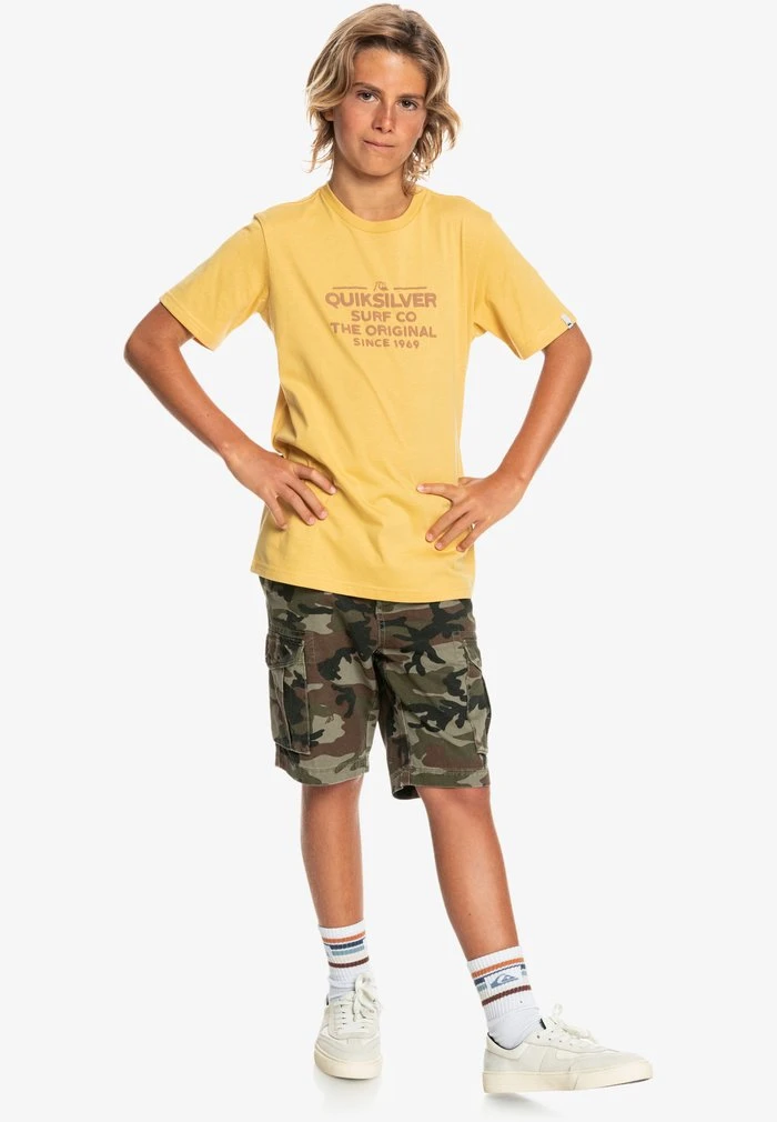 Quiksilver FEEDING LINE - T-shirt Imprimé - Rattan 1 Quiksilver FEEDING LINE - T-shirt Imprimé - Rattan