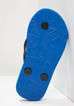 Quiksilver JAVA WORDMARK - Tongs - Black/blue -Quiksilver Soldes Magasin 6b33461daf70444c99d0e65afcf1f711