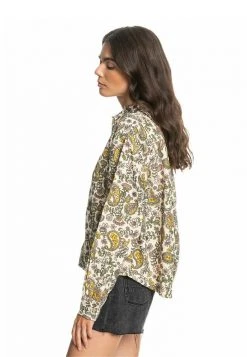 Quiksilver PAISLEY PARK - T-shirt à Manches Longues - Macadamia Paisley Park -Quiksilver Soldes Magasin 742faa223ff3434aabd601823ddd6fcb