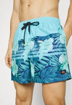 Quiksilver EVERYDAY FLORAL STRIPE - Short De Bain - Blue -Quiksilver Soldes Magasin 7d3cb24a12214f128213ed5aacfd8c53