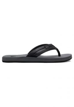 Quiksilver CARVER SQUISH - Tongs - Black/grey/black