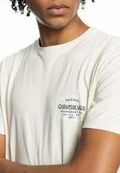 Quiksilver LOOSE HANDS - T-shirt Imprimé - Antique White Heather -Quiksilver Soldes Magasin 90de23f276254e20891b35f996acabc4