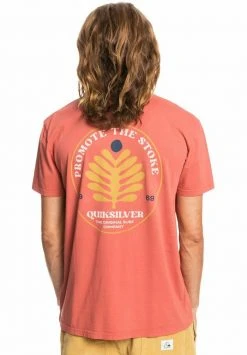 Quiksilver PROMOTE THE STOKE - T-shirt Imprimé - Burnt Ochre -Quiksilver Soldes Magasin 944a34624ae9441c9fc5bbe5f6e4da61