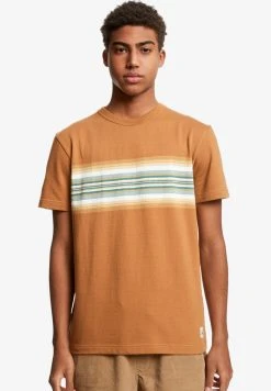 Quiksilver TRANSAT PLACEMENT - T-shirt Imprimé - Chipmunk