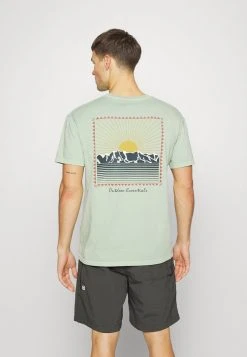 Quiksilver MOUNTAIN RISE TEES - T-shirt Imprimé - Frosty Green