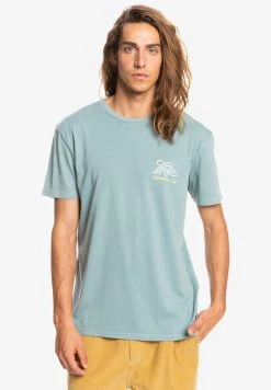 Quiksilver SLOW MOVER - T-shirt Imprimé - Sea Pine