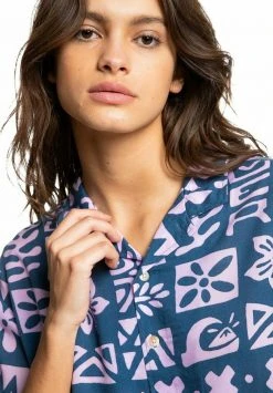 Quiksilver SUNNY RIDE - Chemisier - Tropical Trip Vintage Indigo -Quiksilver Soldes Magasin cb7b0a73995e4aa6897c20daf66da2e2