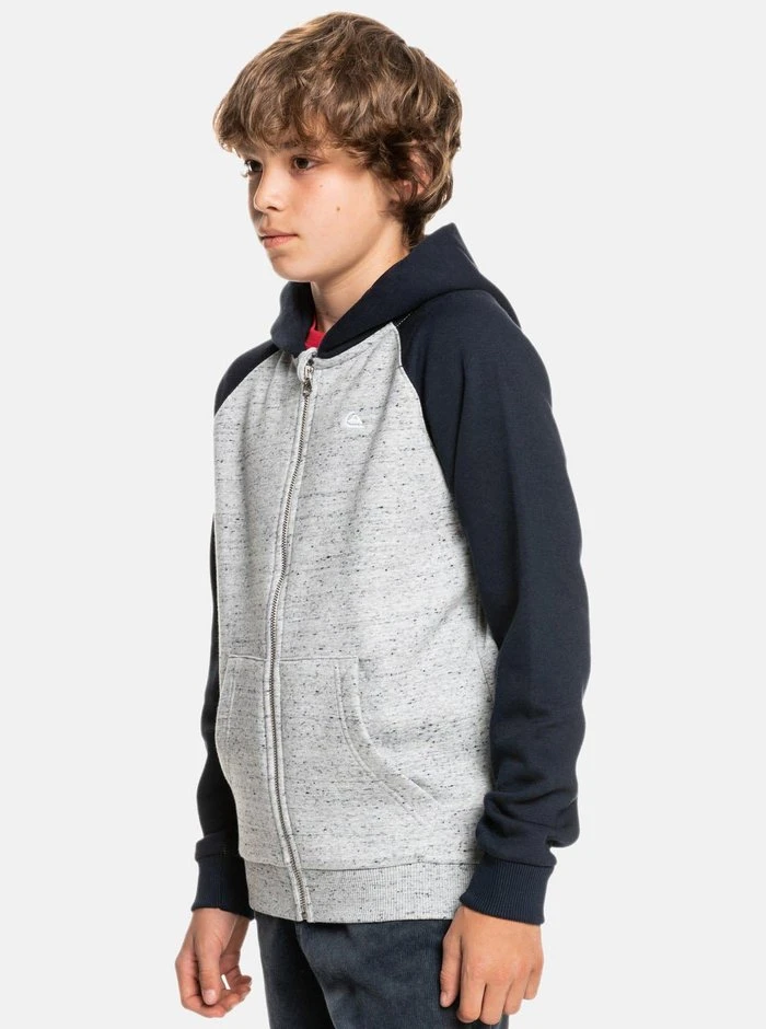 Quiksilver EASY DAY ZIP YOUTH - Sweat à Capuche Zippé - Light Grey Heather 4 Quiksilver EASY DAY ZIP YOUTH - Sweat à Capuche Zippé - Light Grey Heather – Image 4