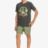 Quiksilver STRANGE DAYS - T-shirt Imprimé - Charcoal Heather