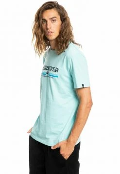 Quiksilver LINED UP - T-shirt Imprimé - Blue -Quiksilver Soldes Magasin e6d83780f7084bfab62464df60c064db