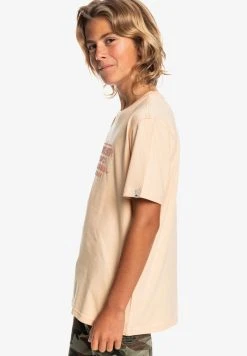 Quiksilver FEEDING LINE - T-shirt Imprimé - Almond Cream -Quiksilver Soldes Magasin f85a623ce7e7478b929f9ccad7da8eaa