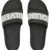 Quiksilver RIVI WORDMARK - Sandales De Bain - Black/white/black